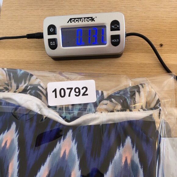 Chicos Dress Womens 0 US Small Blue Nouveau Ikat Knee Blouson 1/2 Cold Shoulder - Picture 11 of 11